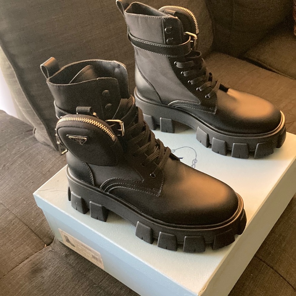 Black Prada boots, size 8.5